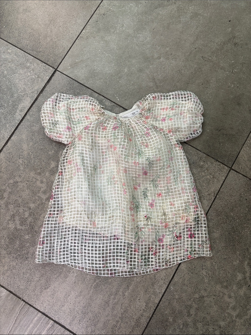 Zara Baby Girl White Floral Dress